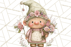 Fairy Gnome Forest Clipart PNG, Pastel Forest Gnomes Product Image 3