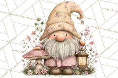 Fairy Gnome Forest Clipart PNG, Pastel Forest Gnomes Product Image 4
