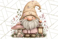 Fairy Gnome Forest Clipart PNG, Pastel Forest Gnomes Product Image 4