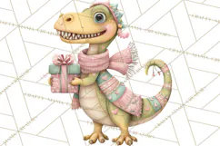 Valentine Dinosaur Clipart PNG, Cute Valentine Dinosaurs Product Image 5