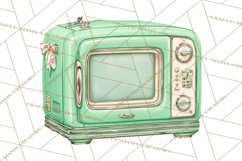 50s Retro Kitchen Clipart, Vintage 1950s Kitchen Appliances Product Image 5