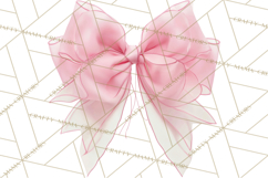 Bows Clipart, Girly Pastel Decorative Png, Layered Satin Product Image 5