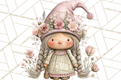 Fairy Gnome Forest Clipart PNG, Pastel Forest Gnomes Product Image 5