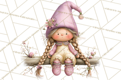 Fairy Gnome Forest Clipart PNG, Pastel Forest Gnomes Product Image 4
