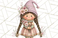 Fairy Gnome Forest Clipart PNG, Pastel Forest Gnomes Product Image 2