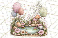 Fairy Gnome Forest Clipart PNG, Pastel Forest Gnomes Product Image 4