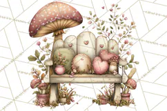 Fairy Gnome Forest Clipart PNG, Pastel Forest Gnomes Product Image 2