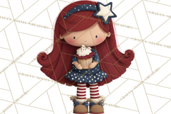 Patriotic Kids Clipart for 4th of July, USA Children PNG Product Image 2