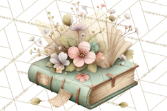 Spring Dark Academia Floral Botanical PNG Clipart Product Image 2