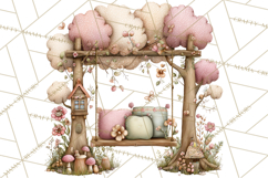 Fairy Gnome Forest Clipart PNG, Pastel Forest Gnomes Product Image 3