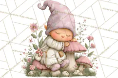 Fairy Gnome Forest Clipart PNG, Pastel Forest Gnomes Product Image 4