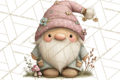 Fairy Gnome Forest Clipart PNG, Pastel Forest Gnomes Product Image 5