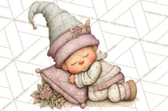 Fairy Gnome Forest Clipart PNG, Pastel Forest Gnomes Product Image 2