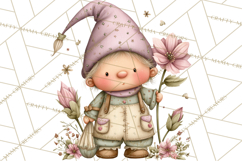 Fairy Gnome Forest Clipart PNG, Pastel Forest Gnomes Product Image 3