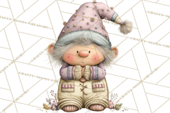 Fairy Gnome Forest Clipart PNG, Pastel Forest Gnomes Product Image 4