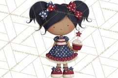 Patriotic Kids Clipart for 4th of July, USA Children PNG Product Image 3