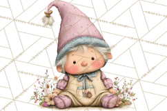 Fairy Gnome Forest Clipart PNG, Pastel Forest Gnomes Product Image 5