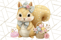 Easter Forest Animal Clipart, Cute Tea Party Woodland Png Product Image 5