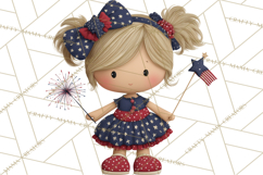 Patriotic Kids Clipart for 4th of July, USA Children PNG Product Image 4