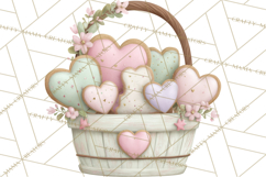 Rustic Valentine Decor Clipart, Burlap Heart PNG Product Image 4