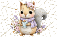 Easter Forest Animal Clipart, Cute Tea Party Woodland Png Product Image 5