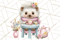 Easter Forest Animal Clipart, Cute Tea Party Woodland Png Product Image 3