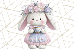 Easter Forest Animal Clipart, Cute Tea Party Woodland Png Product Image 4