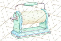 50s Retro Kitchen Clipart, Vintage 1950s Kitchen Appliances Product Image 5