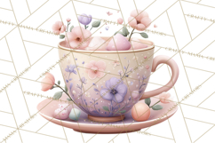 Easter Forest Animal Clipart, Cute Tea Party Woodland Png Product Image 2
