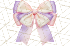 Bows Clipart, Girly Pastel Decorative Png, Layered Satin Product Image 2