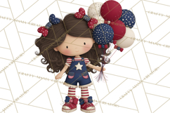 Patriotic Kids Clipart for 4th of July, USA Children PNG Product Image 2