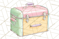 50s Retro Kitchen Clipart, Vintage 1950s Kitchen Appliances Product Image 2