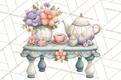 Easter Forest Animal Clipart, Cute Tea Party Woodland Png Product Image 3