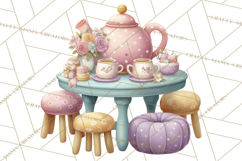 Easter Forest Animal Clipart, Cute Tea Party Woodland Png Product Image 5