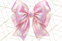Bows Clipart, Girly Pastel Decorative Png, Layered Satin Product Image 3