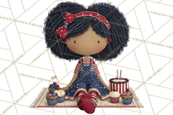 Patriotic Kids Clipart for 4th of July, USA Children PNG Product Image 3