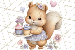 Easter Forest Animal Clipart, Cute Tea Party Woodland Png Product Image 5