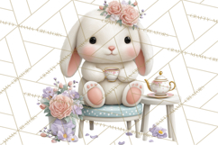Easter Forest Animal Clipart, Cute Tea Party Woodland Png Product Image 5