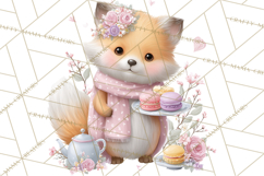 Easter Forest Animal Clipart, Cute Tea Party Woodland Png Product Image 5