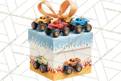 Monster Truck Birthday Party Clipart, Racing Celebration Png Product Image 4