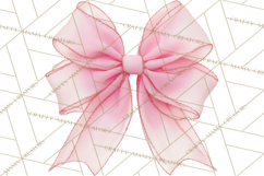 Bows Clipart, Girly Pastel Decorative Png, Layered Satin Product Image 4