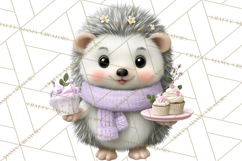 Easter Forest Animal Clipart, Cute Tea Party Woodland Png Product Image 3