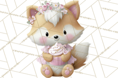 Easter Forest Animal Clipart, Cute Tea Party Woodland Png Product Image 4