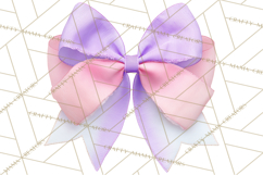 Bows Clipart, Girly Pastel Decorative Png, Layered Satin Product Image 5