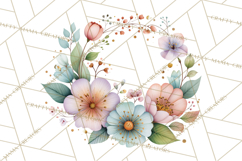 Spring Floral Frames and Borders PNG, Pastel Flower Clipart Product Image 5