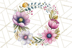 Spring Floral Frames and Borders PNG, Pastel Flower Clipart Product Image 3