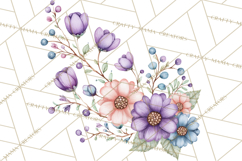 Spring Floral Frames and Borders PNG, Pastel Flower Clipart Product Image 5