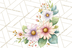 Spring Floral Frames and Borders PNG, Pastel Flower Clipart Product Image 4