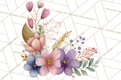 Spring Floral Frames and Borders PNG, Pastel Flower Clipart Product Image 3