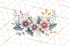 Spring Floral Frames and Borders PNG, Pastel Flower Clipart Product Image 5